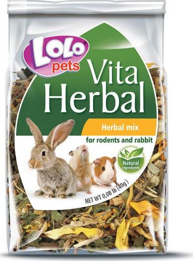 Μείγμα Τρωκτικών Lolo Pets Vita Herbal με Αποξηραμένα Βότανα 100gr