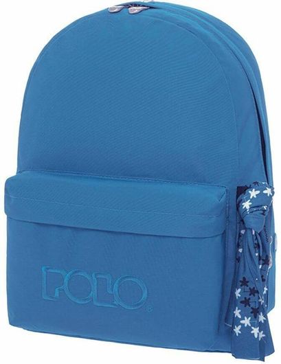 Σχολική Τσάντα Γυμνασίου / Λυκείου Polo Πλάτης Original 2022 με Μαντήλι Τιρκουάζ