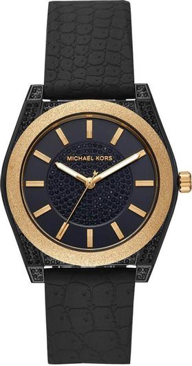 Γυναικείο Ρολόι Michael Kors Channing MK6703 με Δερμάτινο Λουράκι Μαύρο