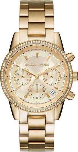 Γυναικείο Ρολόι Michael Kors Ritz MK6356 με Μεταλλικό Μπρασελέ Χρυσό