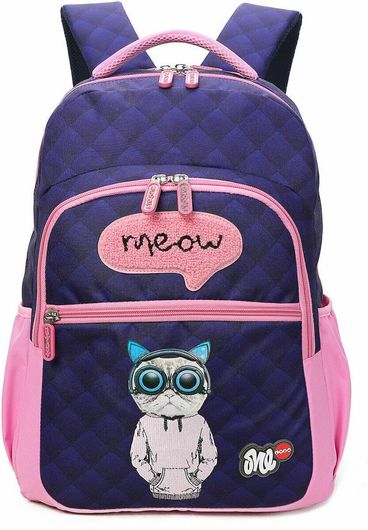 Σχολική Τσάντα Δημοτικού Lyc Sac Cat Meow Πλάτης