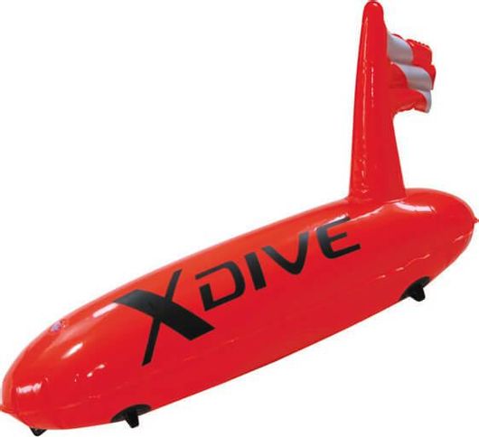 Σημαδούρα XDive Τορπίλη Μονού Θαλάμου PVC 0.4mm με Φουσκωτή Σημαία