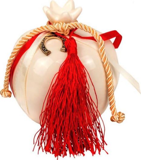 Γούρι Χριστουγεννιάτικο Ρόδι 9cm