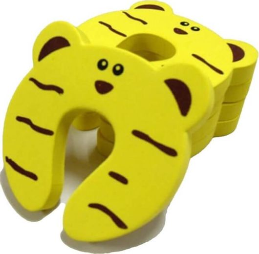 Loco Τίγρης Προστατευτικό Δακτύλου από Πόρτα από Αφρώδες Υλικό Κίτρινο