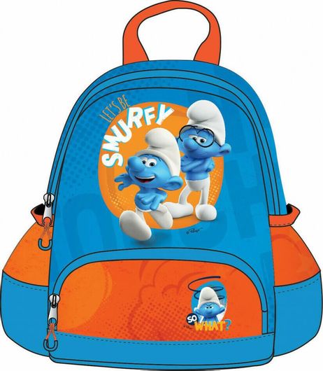 Σχολική Τσάντα Νηπίου Πλάτης Gim Mini Smurfs Μπλε