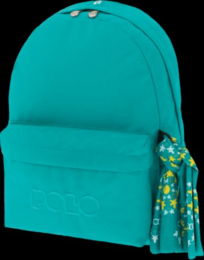 Σχολική Τσάντα Πλάτης Γυμνασίου / Λυκείου Polo Original With Scarf 2022 Τιρκουάζ