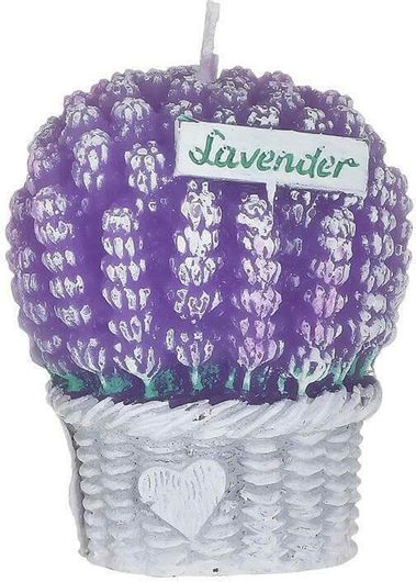 Αρωματικό Κερί Inart Λεβάντα Ροζ / Μωβ 7cm