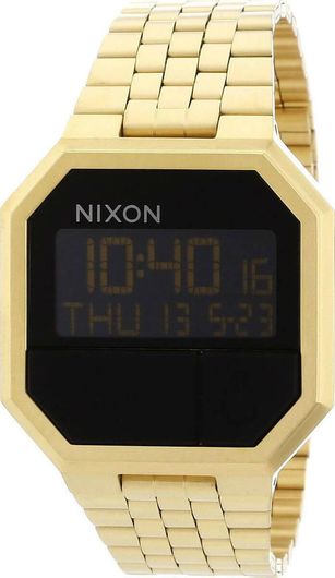 Ανδρικό Ρολόι Nixon Re-Run A158-502-00 με Μεταλλικό Μπρασελέ Χρυσό