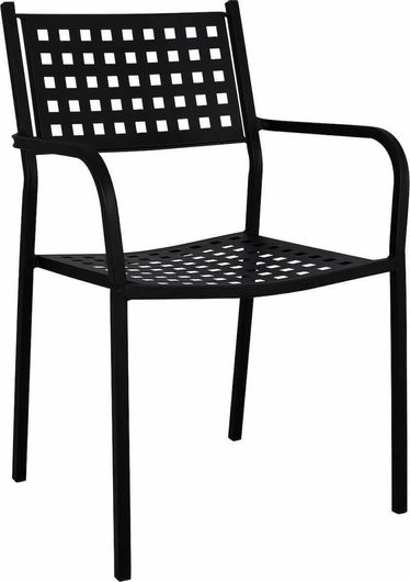 Καρέκλα Homemarkt Zeta Εξωτερικού Χώρου Μεταλλική 55.5x50x84cm Μαύρο