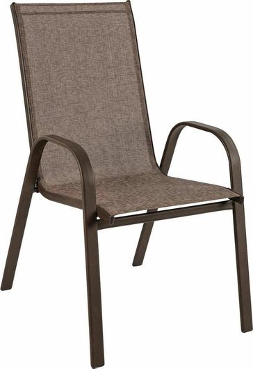 Καρέκλα Homemarkt Leon Εξωτερικού Χώρου Μεταλλική 55x72x91cm Καφέ