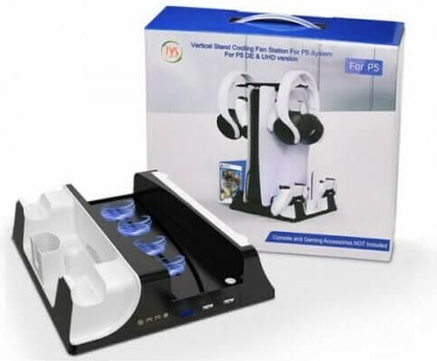 Βάση PS5 JYS P5130 με 2 Θέσεις Φόρτισης Χειριστηρίων και Headset Stand 