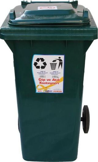 Κάδος Απορριμάτων Homeplus 07.15.0042 Ανοιγόμενος Πλαστικός Πράσινος