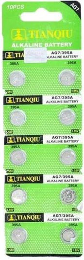 Μπαταρίες Ρολογιών TianQiu AG7/LR927H/395A LR57 1.5V 10τμχ Αλκαλικές