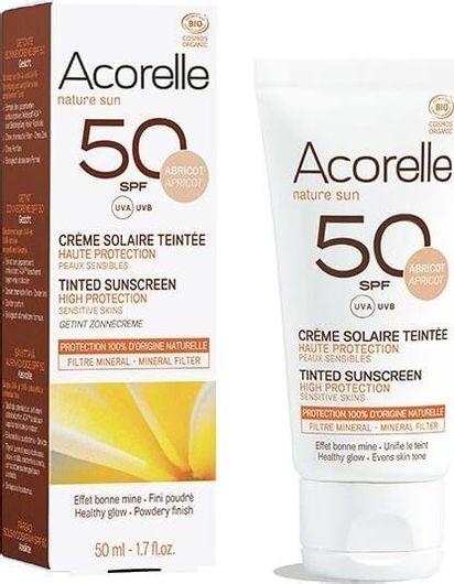 Αντηλιακή Κρέμα Acorelle Organic Face Sunscreen Tinted SPF50 50ml Light Color