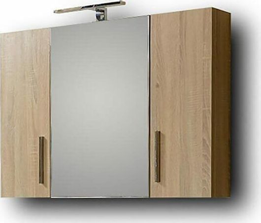 Καθρέπτης Μπάνιου Martin Siena Sonoma 100 3MSI100SN0 με Ντουλάπια 96x14x65cm Καφέ