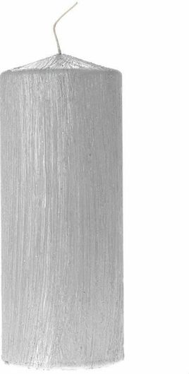 Διακοσμητικό Κερί Iliadis Βροχή Ρόλεϊ Ράφλες Ασημί 7x18cm