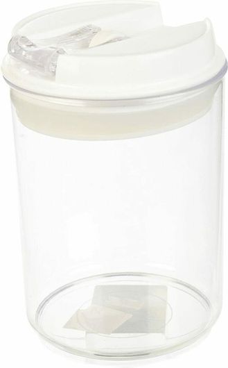 Δοχείο Πλαστικό Στρογγυλό 550ml με Κλιπ Ασφαλείας 7.5x15cm Easy Lock