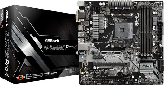 Μητρική Κάρτα Asrock B450M-Pro4 Micro ATX με AMD AM4 Socket