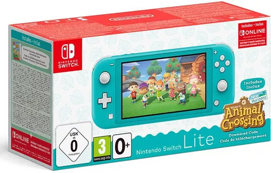 Nintendo Switch Lite 32GB Turquoise Animal Crossing: New Horizons Official Bundle