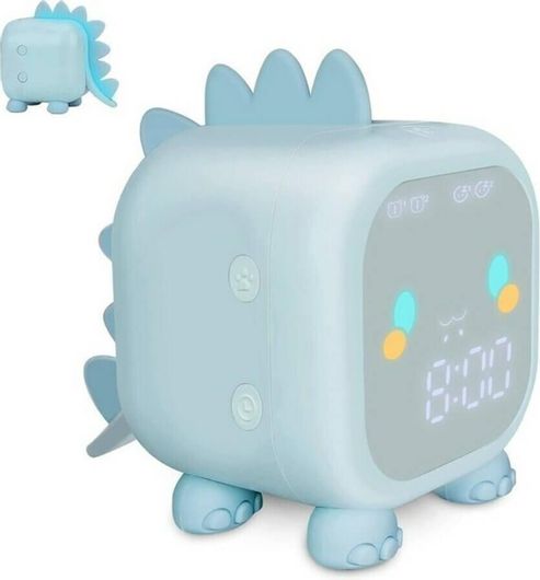 Παιδικό Ξυπνητήρι Kids Alarm Dinosaur Με Φωτάκι για τη Νύχτα Μπλε