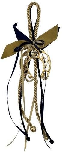 Γούρι Casa Di Fiori Κρεμαστό 2023 Μεταλλικό Χρυσό Πέταλο 27cm G45