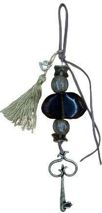 Γούρι Μάρω Κρεμαστό 2023 Μεταλλικό Ασημί Κλειδί 36cm G116