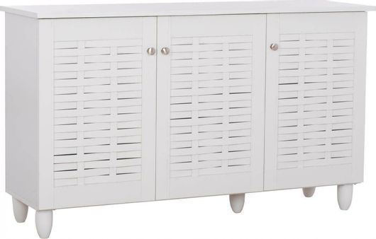 Παπουτσοθήκη Ξύλινη Homemarkt Iggy με 2 Ράφια 114x34x68cm Λευκό