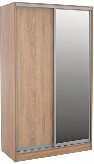 Ντουλάπα Homemarkt Adler Συρόμενη Μελαμίνης 120x60x220cm Sonama με Καθρέπτη