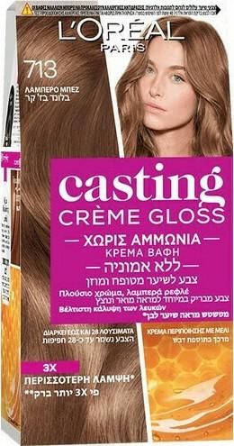 L'Oreal Paris Casting Creme Gloss Προσωρινή Βαφή Μαλλιών Χωρίς Αμμωνία 713 Λαμπερό Μπεζ 48ml