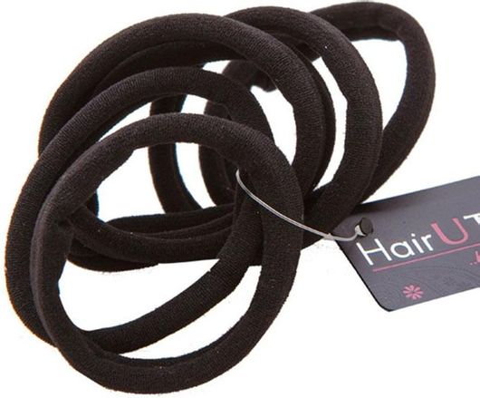 Λαστιχάκια Μαλλιών Hairutopia 6τμχ Μαύρο