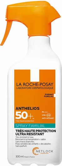 Αντηλιακή Λοσιόν Σώματος La Roche Posay Anthelios Family Αδιάβροχη SPF50 σε Spray 300ml