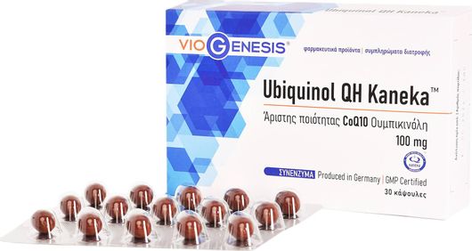 Viogenesis Ubiquinol Qh Kaneka 100mg 30 Μαλακές Κάψουλες