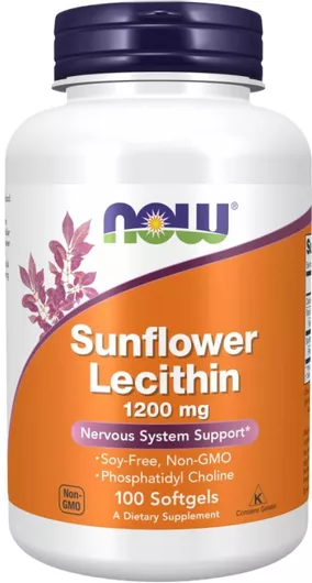 Now Foods Sunflower Lecithin 1200mg 100 Μαλακές Κάψουλες