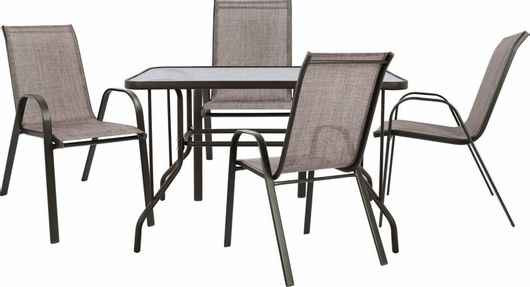 Σετ Τραπεζαρίας Homemarkt Εξωτερικού Χώρου με Τραπέζι & 4 Καρέκλες