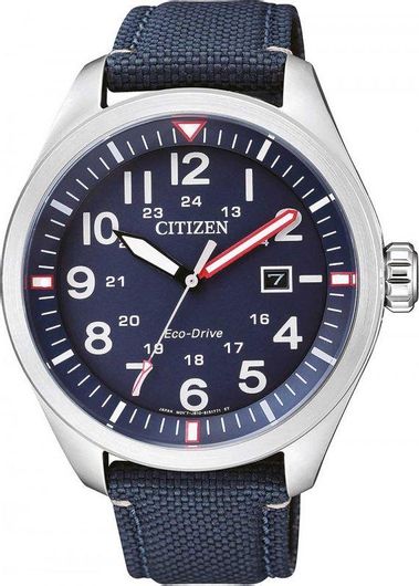 Ανδρικό Ρολόι Citizen AW5000-16L Αναλογικό με Ύφασμα Μπλε