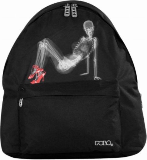 Σχολική Τσάντα Γυμνασίου / Λυκείου Polo Πλάτης Unisex Μαύρο