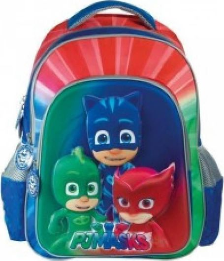 Σχολική Τσάντα Δημοτικού Διακάκης Pj Masks 3D Πλάτης Μ32 x Π18 x Υ43cm Πολύχρωμο