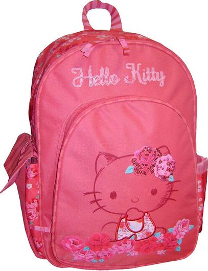 Σχολική Τσάντα Πλάτης Δημοτικού Graffiti Hello Kitty Κοραλί