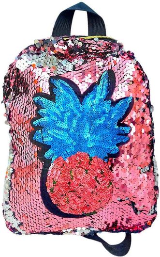 Τσαντάκι Πλάτης Ανανάς με Πούλιες Δίγχρωμες 26x18cm Ανθεκτικό με Τσέπη Πολύρωμο