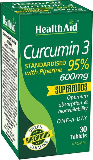 Health Aid Curcumin 3 600mg 30 Ταμπλέτες