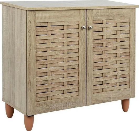 Ξύλινη Παπουτσοθήκη Warren 2D με 3 Ράφια 77x33.5x67.5cm