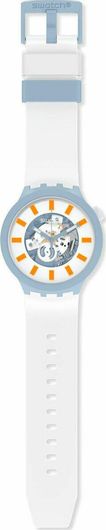 Γυναικείο ρολόι Swatch Blite SB03N101 Bioceramic Case- BioSourced Material Strap Λευκό