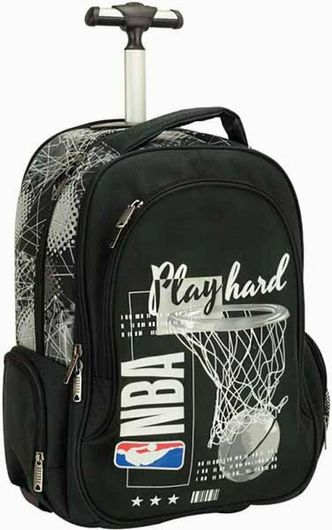 Σχολική Τσάντα Δημοτικού Τρόλεϊ Play NBA Play Hard Μαύρο