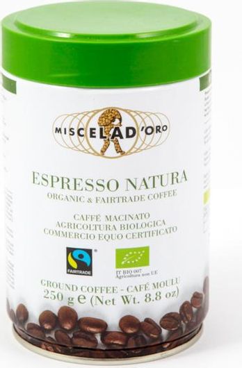 Καφές Espresso Miscela D'Oro Natura Βιολογικός Αλεσμένος 250gr