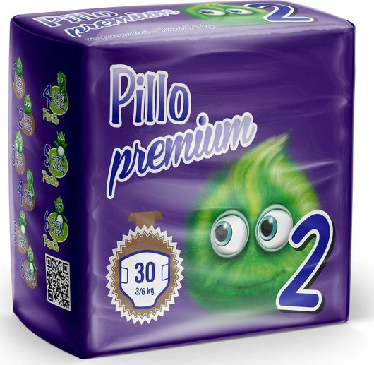 Πάνες με Αυτοκόλλητο Pillo Taglia Mini No.2 για 3-6kg 30τμχ