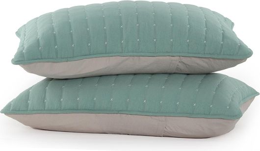 Σετ Μαξιλαροθήκες Nef-Nef Bicolor-22 Με Φάσα 52x72cm Green / Beige