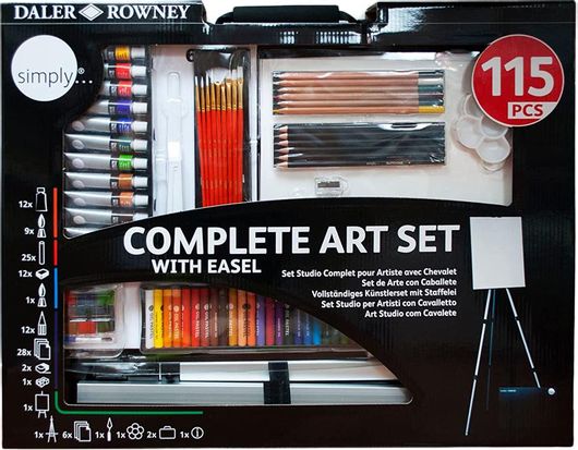 Σετ Ζωγραφικής Daler Rowney 621104 με Καβαλέτο 115τμχ