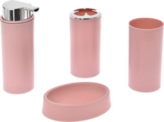 Σετ Μπάνιου Iliadis 64422 Πλαστικό Ροζ 4τμχ