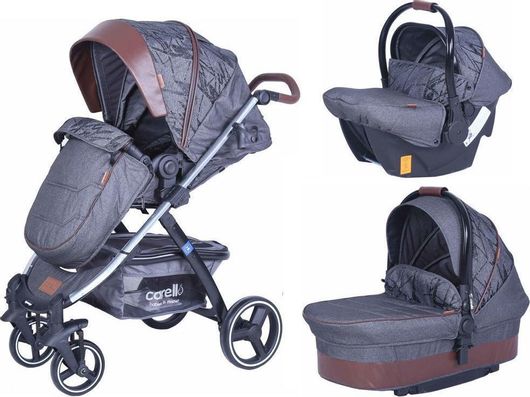 Πολυκαρότσι Carello Πολυκαρότσι Maxima Premium Edition 3 in 1 Lava Black