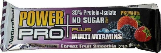 Μπάρες Πρωτεΐνης NatureTech Power Pro 80gr Forest Fruit Smoothie